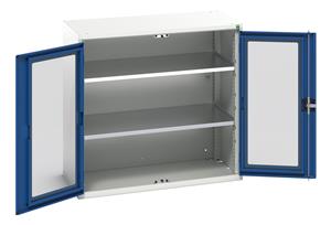 Verso 1050W x 550D x 1000H Window Cupboard 2 Shelves Verso Glazed Clear View Storage Cupboards for Tools with Shelves 29/16926276.11 Verso 1050W x 550D x 1000H Win Cupd 2S.jpg
